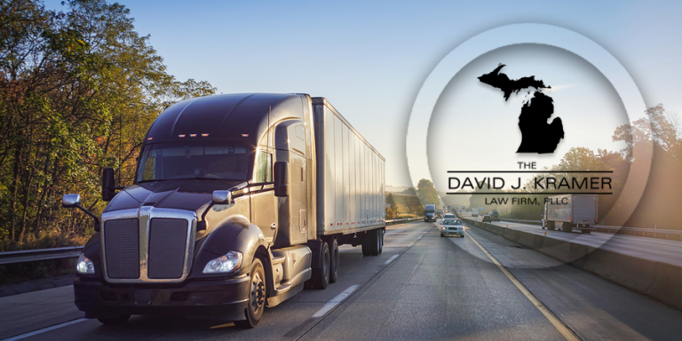 Semi truck depicting commercial driver's license