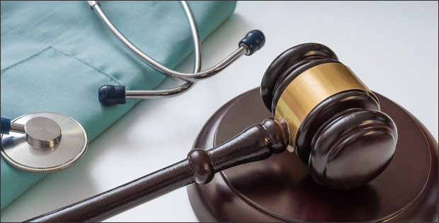 Gavel and stethoscope depicting DEA investigation