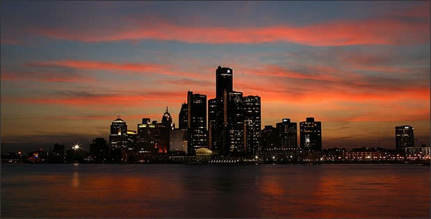 Detroit skyline depicting Operation Legend coming to Detroit.
