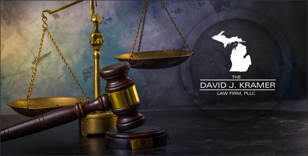 Gavel, scales of justice and insider trading criminal attorney David J. Kramer