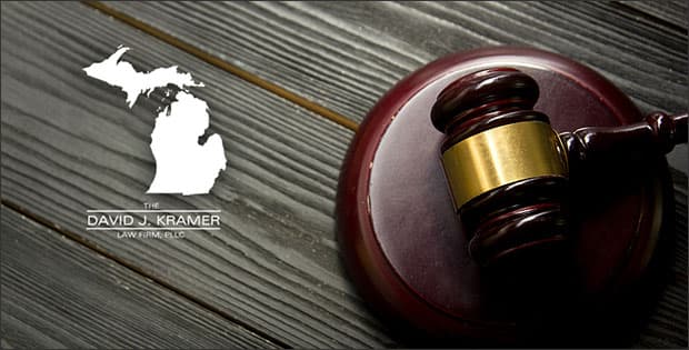 Law gavel and Michigan poaching defense attorney, David J. Kramer