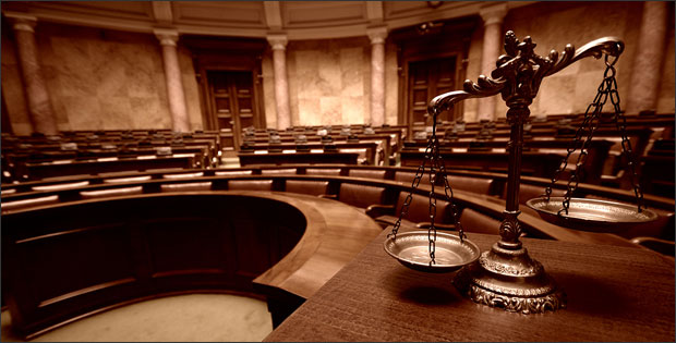 Court room depicting Racial Discrimination in Jury Selection