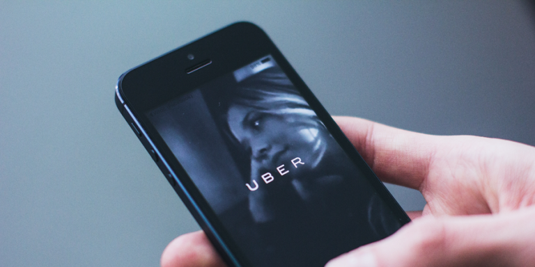 Uber on phone